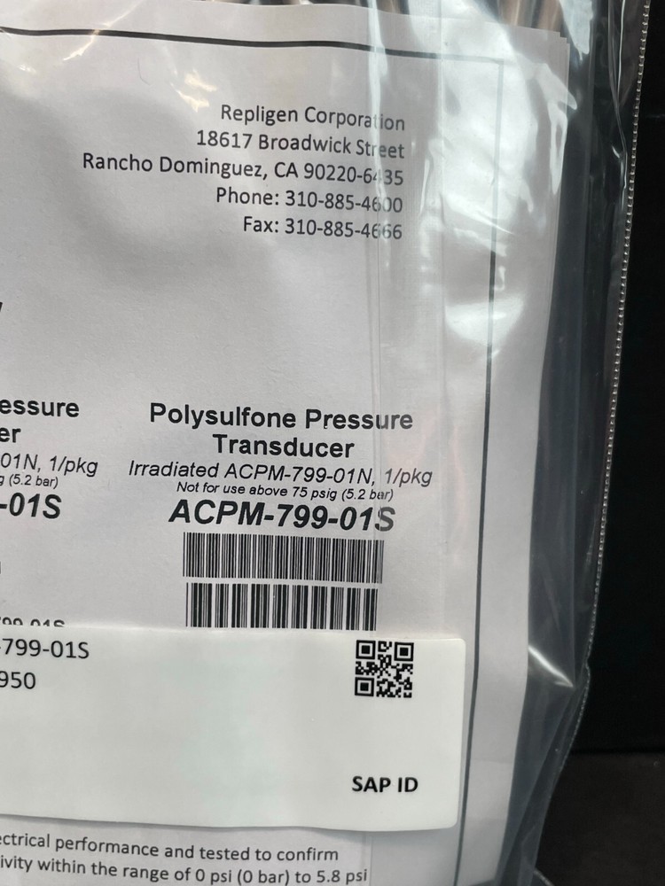 Repligen Pressure Transducer Polysulfone Sterile 2 Transducers