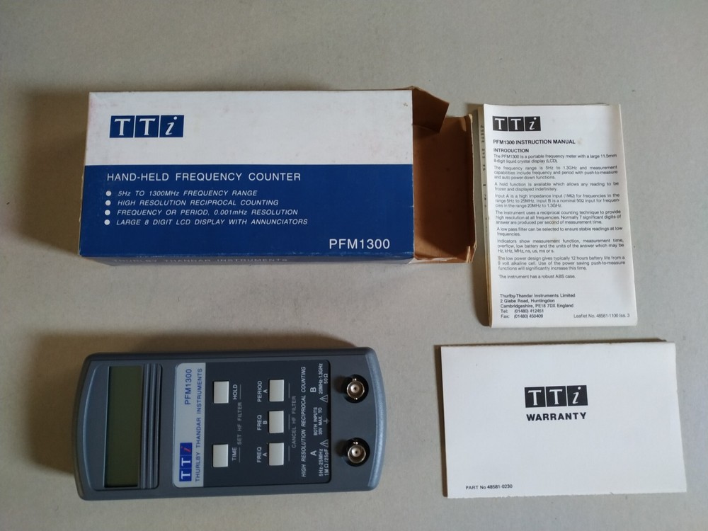 new TTi PFM1300 Handheld Frequency Counter Handheld Frequency Meter (List €286)