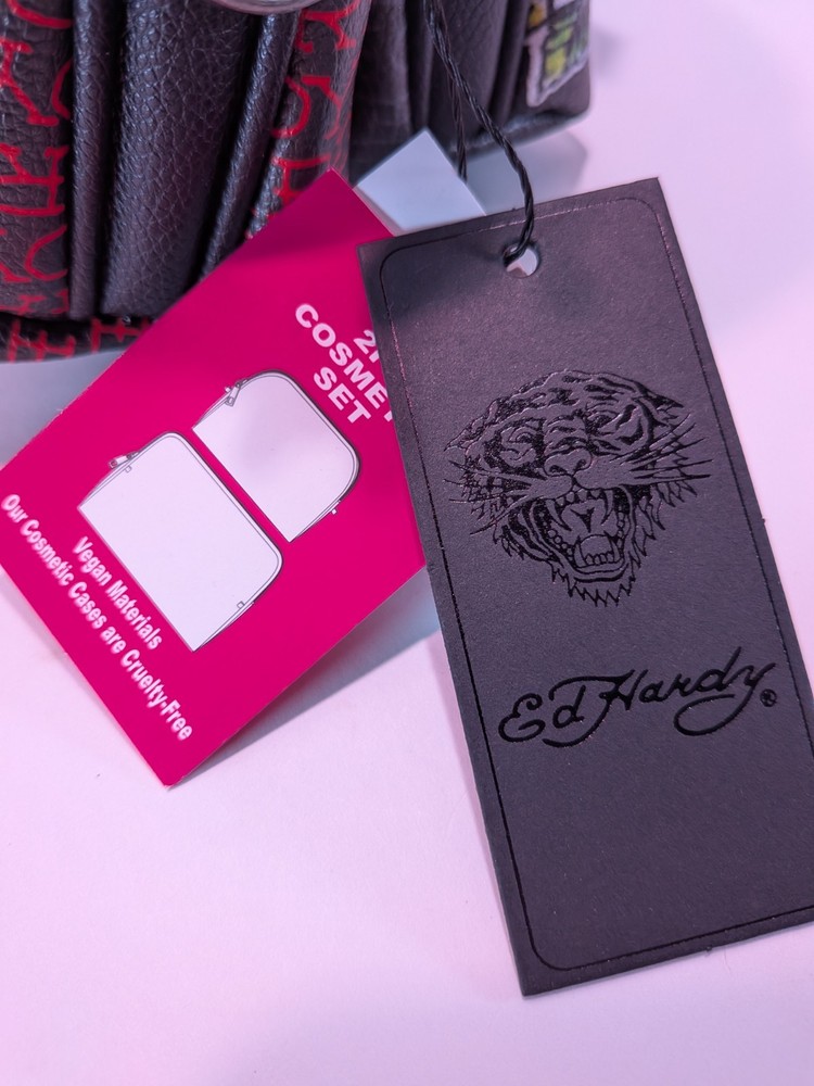 Ed Hardy 2 Piece Cosmetic Bag Set