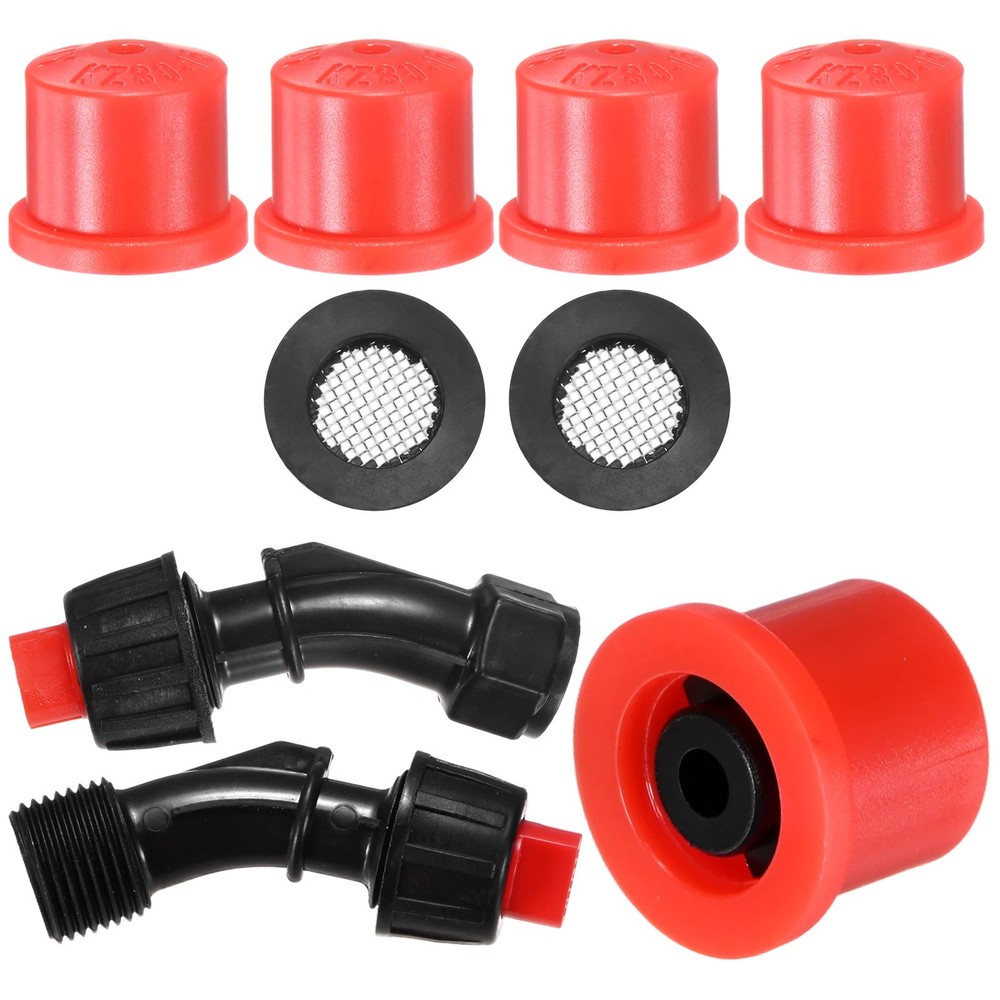 5-Pack Plastic Hollow Cone Sprayer Nozzle Tips [Red, 2.08mm Pore]