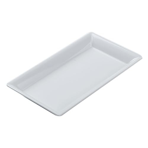 MEL19 Endurance Melamine Rectangular Platter, 14.25" x 7.5", White