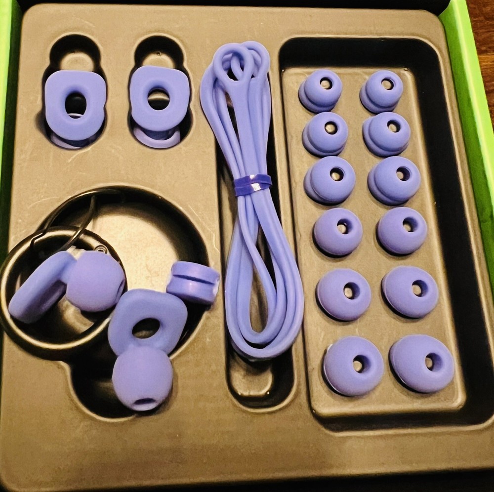 New, Loop Hearing Protection Banded Ear Plugs - With Case & String