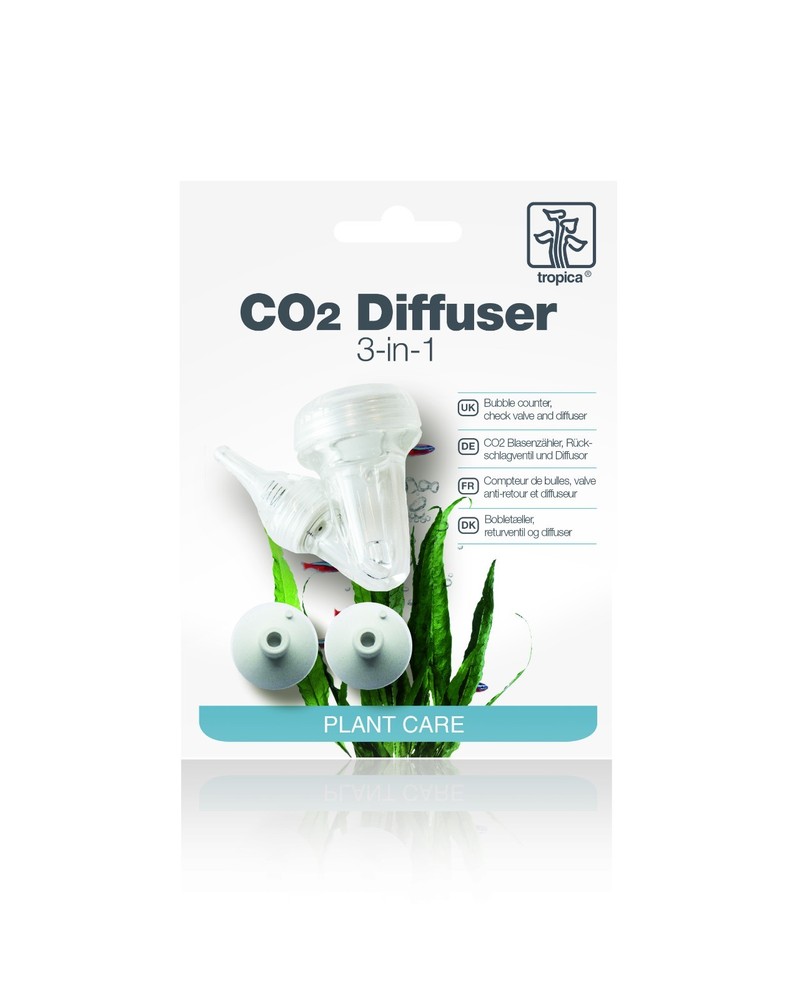 Tropica 3 in 1 CO2 Diffuser - Bubble Counter Return Check Valve Ceramic Diffuser