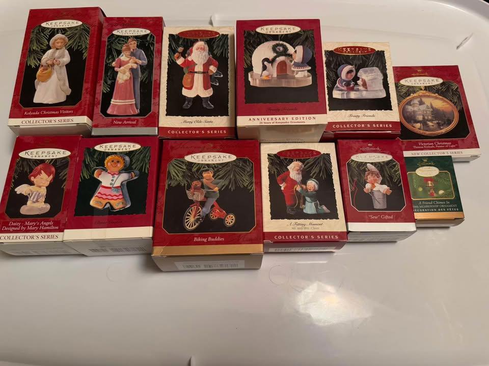 12 Vintage Hallmark Keepsake Ornaments