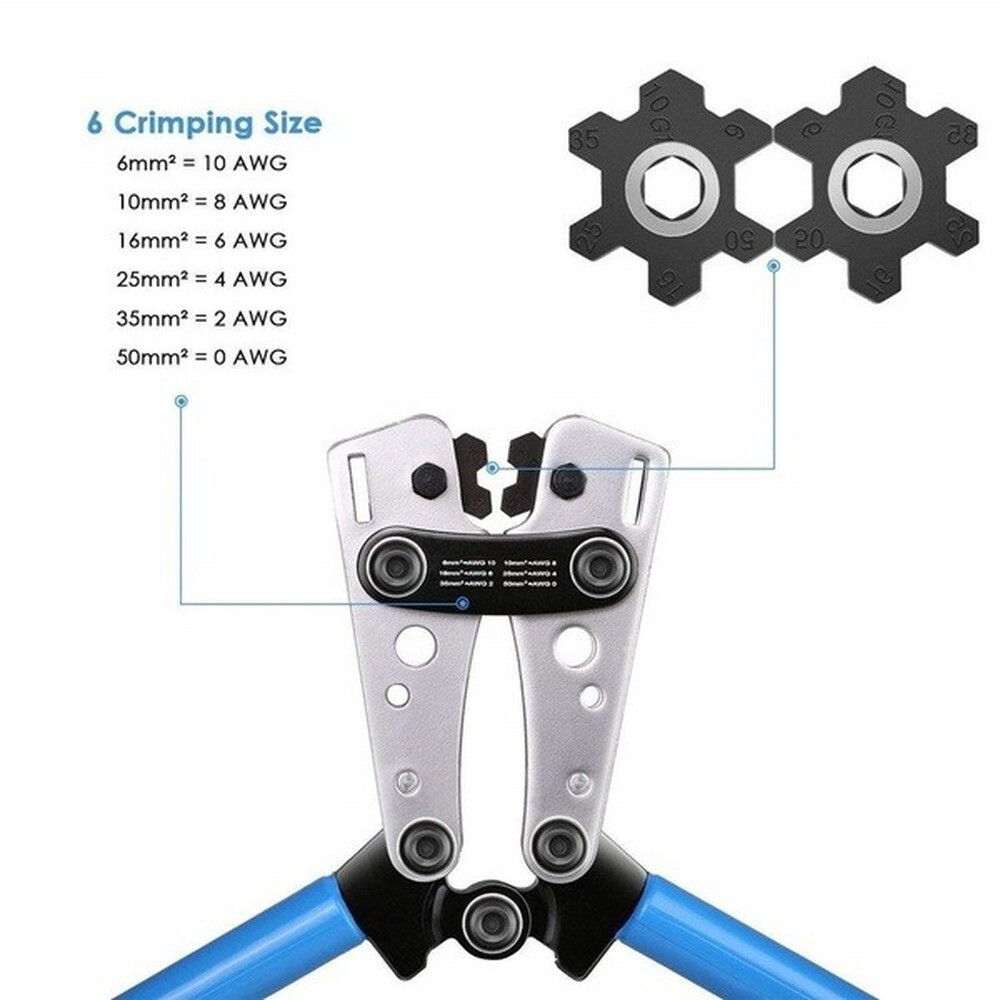 Cable Crimping Tool Professional Terminal Crimper Plier Car Copper Ring Terminal