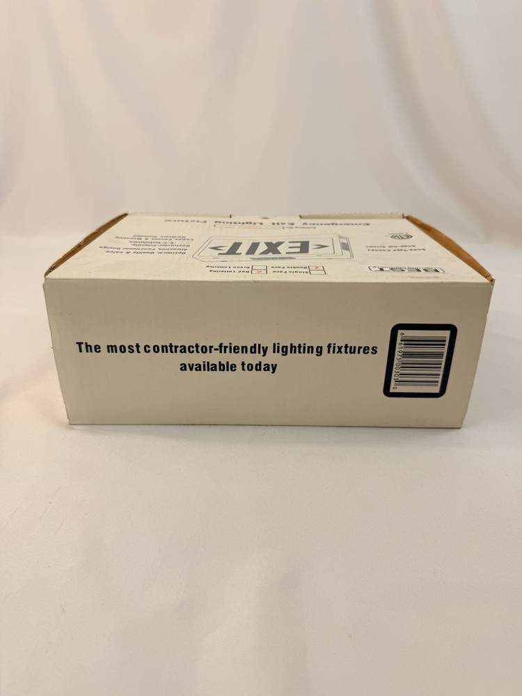 Emergency Exit Lighting Fixture Lamps Canopy & Mounting Hardware Included