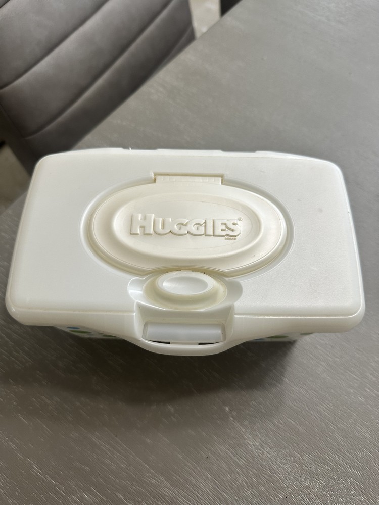 Huggies Baby Wipes Bubble Design Empty Container With Dispenser Lid Plastic