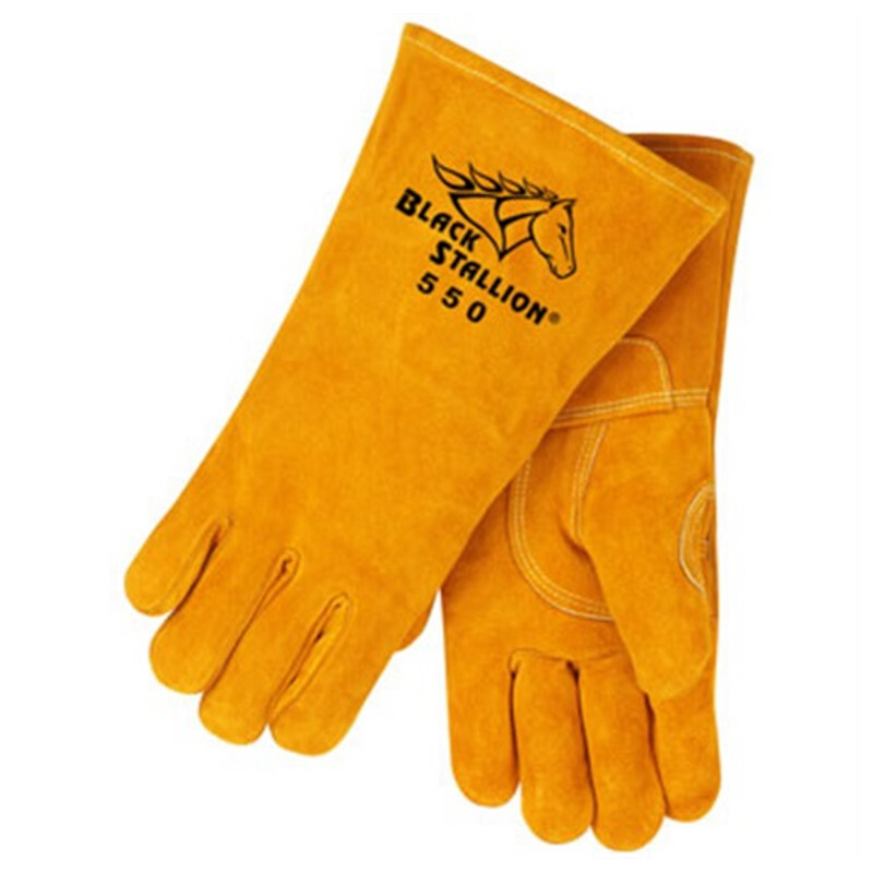 Black Stallion 550 CushionCore Split Cowhide Stick Welding Gloves Large