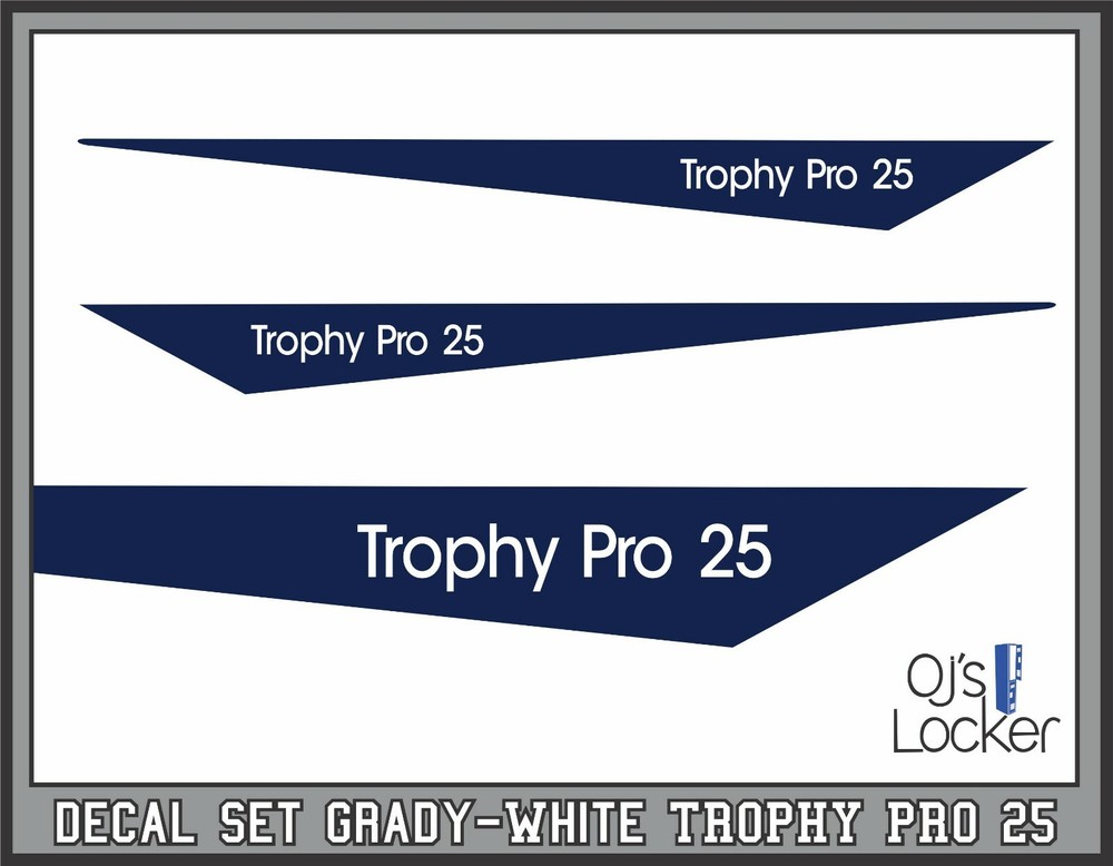 Grady-White Trophy Pro 25 Hull Replacement Decals Set
