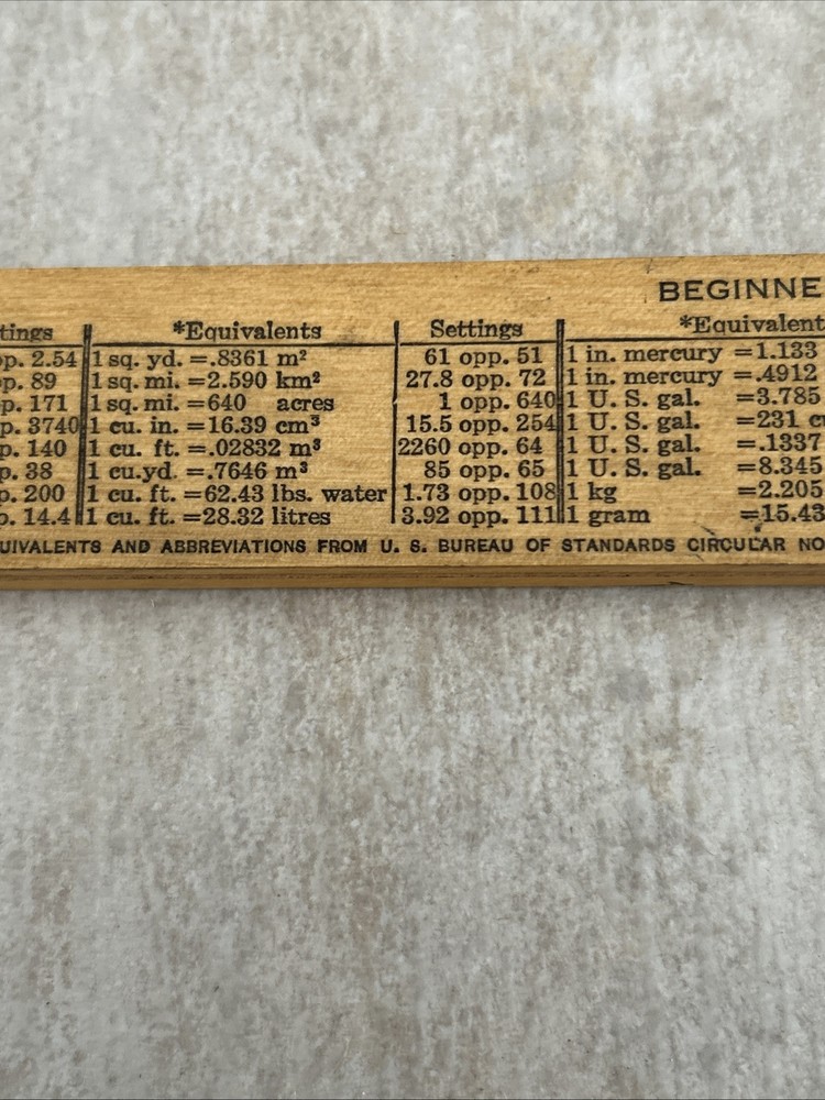 K&E Keuffel & Esser Beginner's Slide Rule N4058W Original Packaging.
