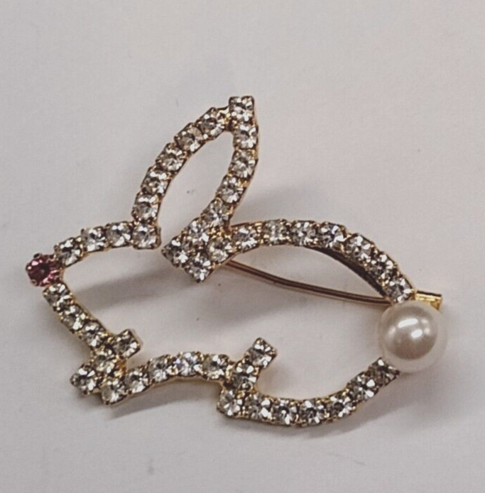 Sparkling Bunny Rabbit Lapel Pin