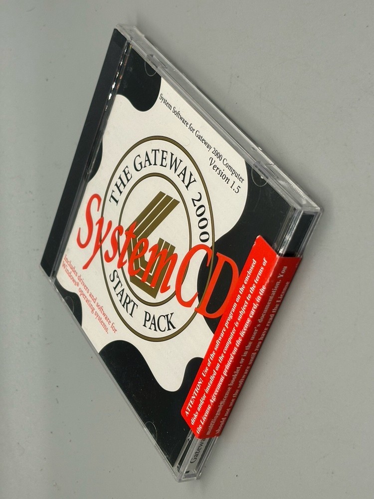 Gateway Start Pack Version 1.7 System CD 2000 Computer Software Drivers Sealed