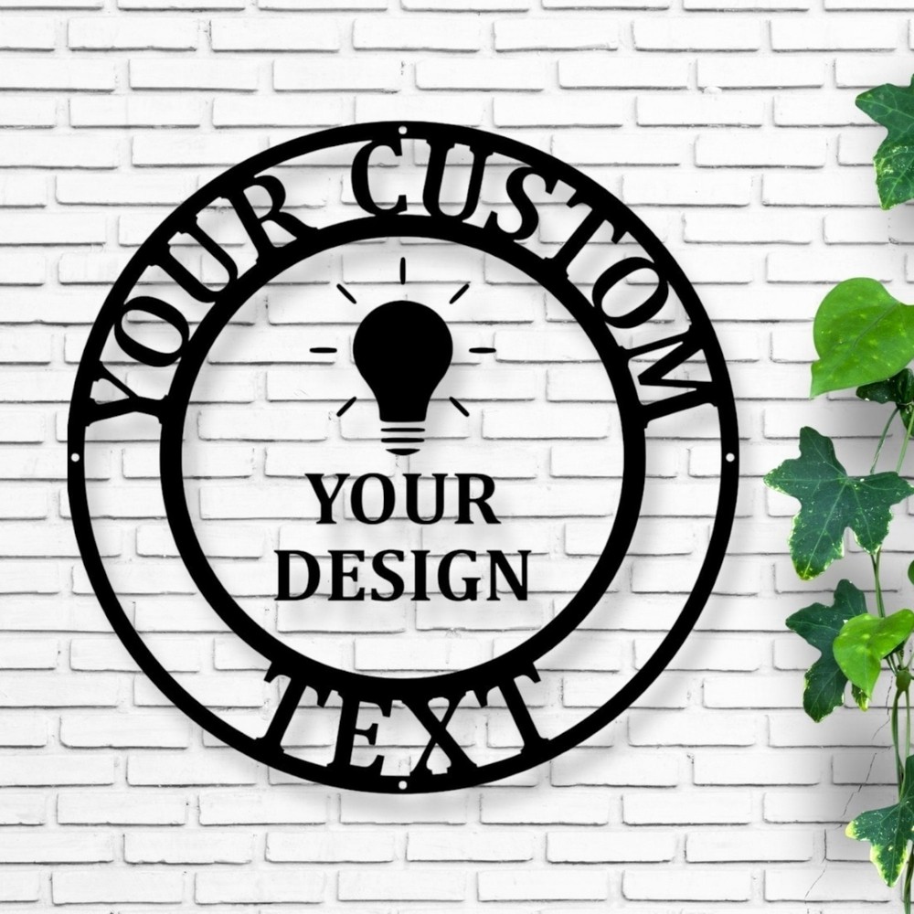 Custom Metal Sign: Personalized Logo, Text, or Design