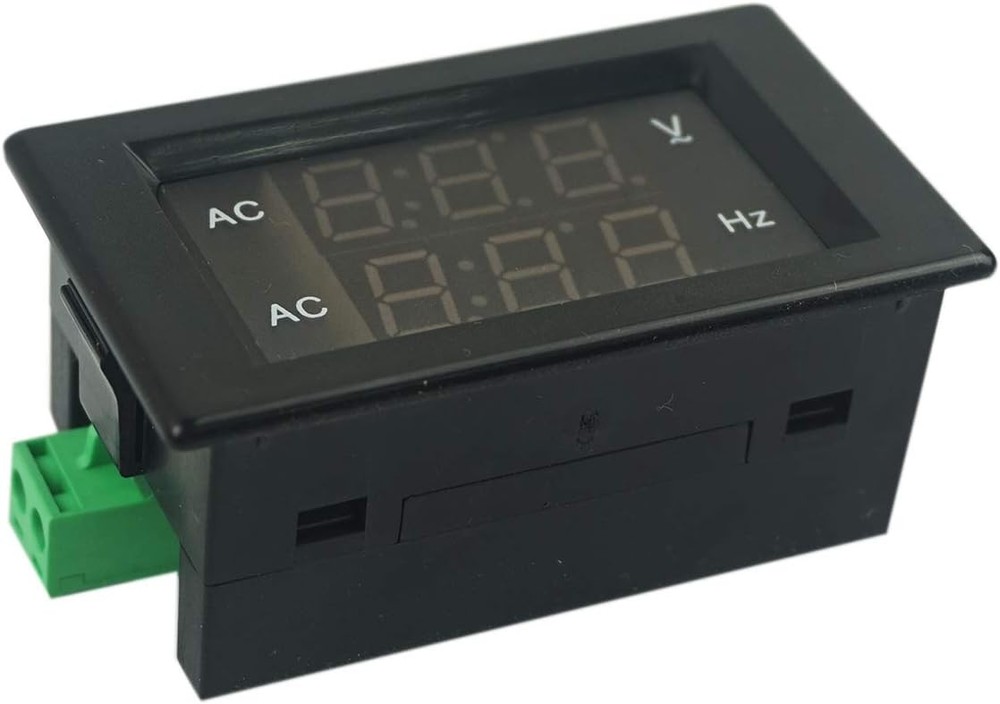 Digital AC Voltage Frequency Meter, 80-500V Voltmeter 45-65Hz Black