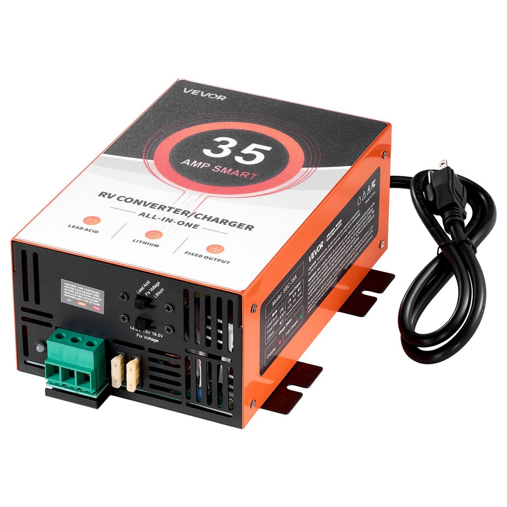 VEVOR RV Power Converter 35 Amp 110V AC to 12V DC RV Converter Battery Charger