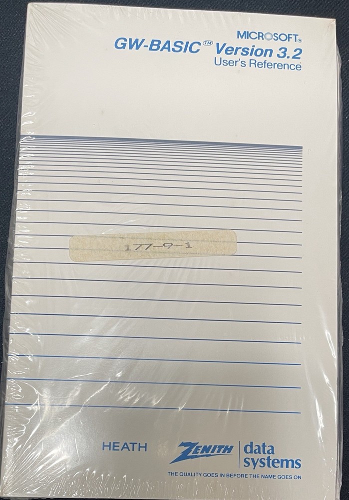 Software/manual for Microsoft GW-BASIC Version 3.2 by Heath/Zenith Data Sys New