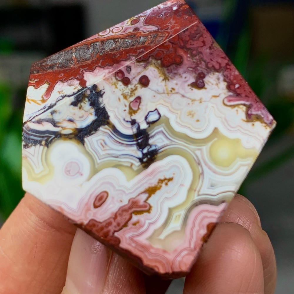 30G Natural crazy Agate Crystal flake-shaped Gemstone Healing