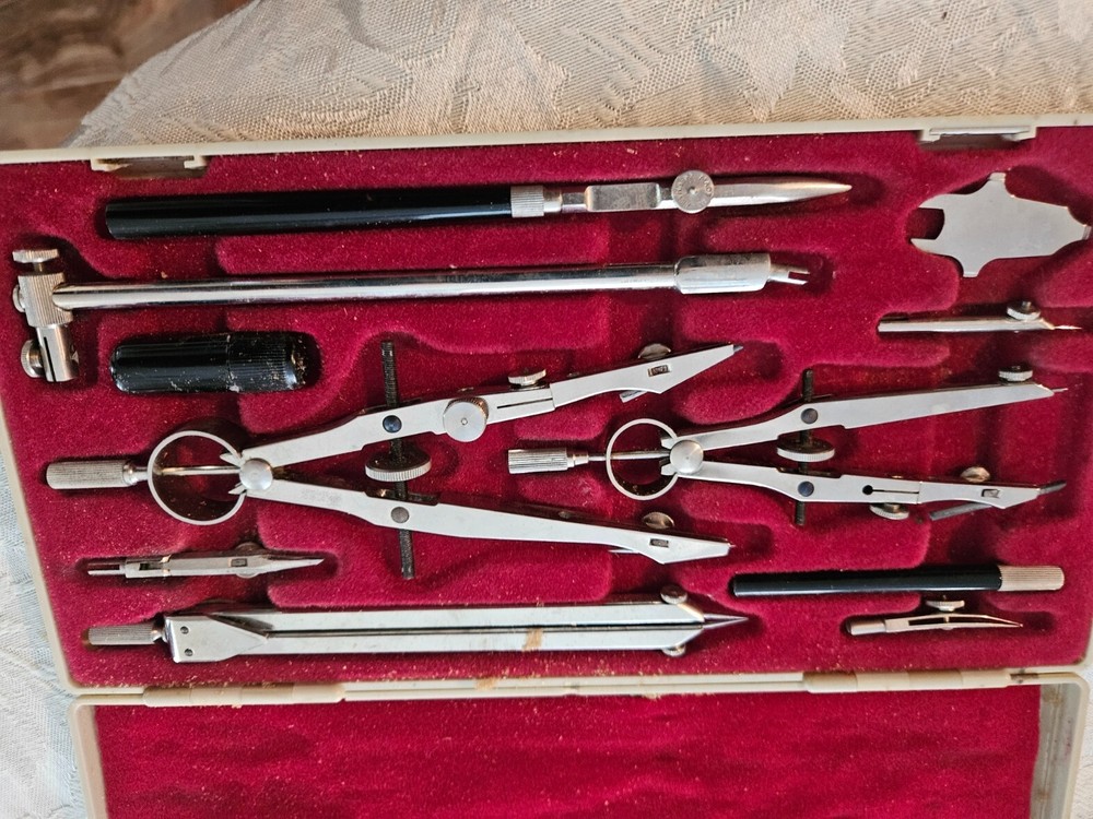 4 VINTAGE Berger,ALVIN, Germany Architect Set Drawing Drafting ToolS TRACING