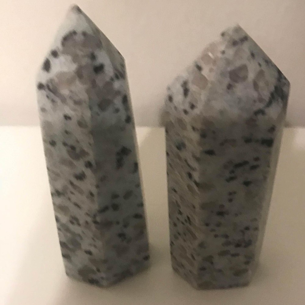 Kiwi Jasper crystal gemstone tower point
