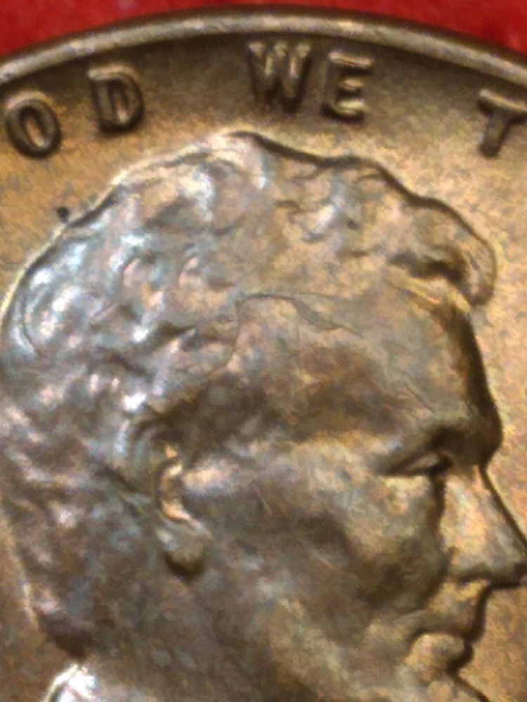 1954 D Cracked Skull Error Lincoln Wheat Cent #76