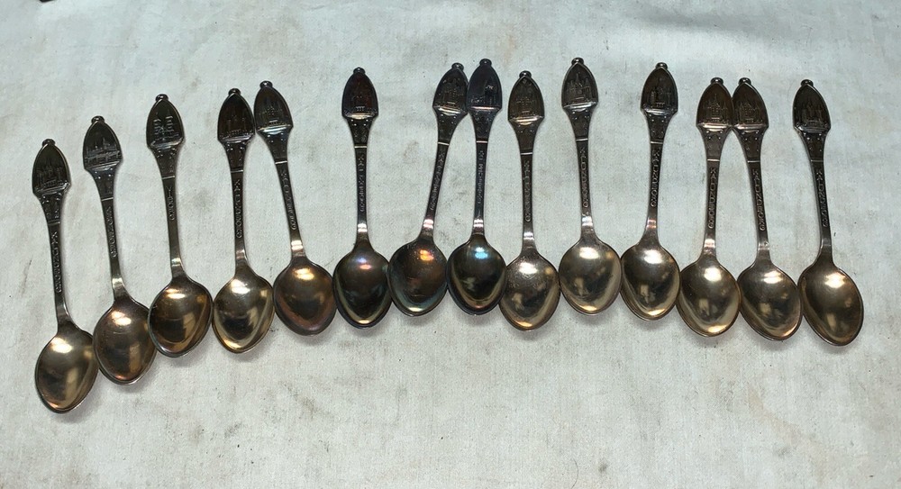 (14) Kalundborg Castle Souvenir Spoons 4” Long