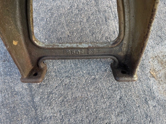 Unique Short Vintage Cast Iron Machine Base Legs Industrial Bench