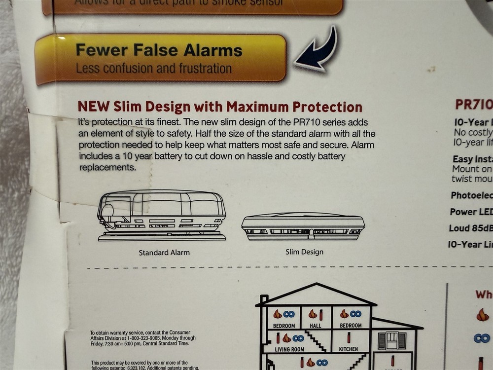 FIRST ALERT SMOKE & FIRE ALARM WHITE PR710