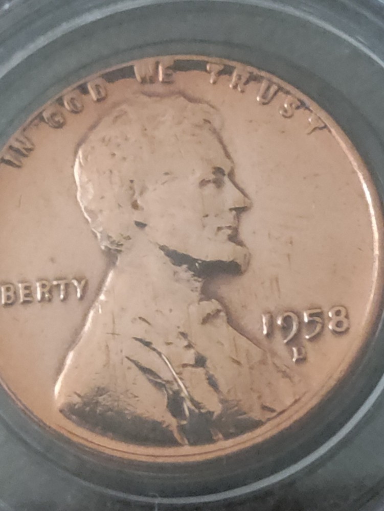 1958D Wheat Penny With Errors