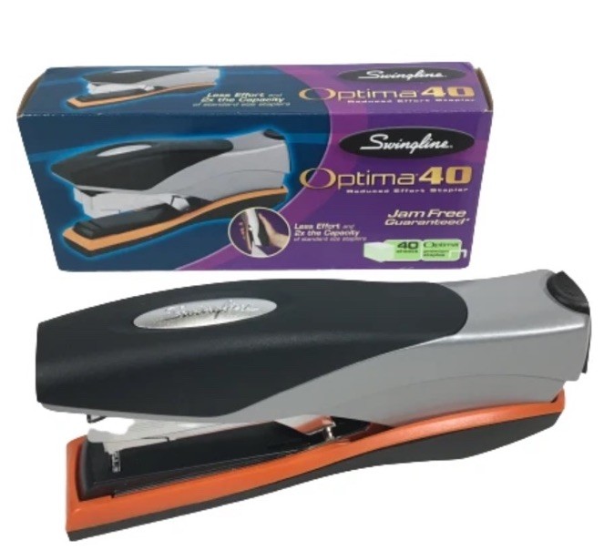 Swingline Optima Desktop Stapler Full Size 40-Sheet Capacity Ergonomic Design