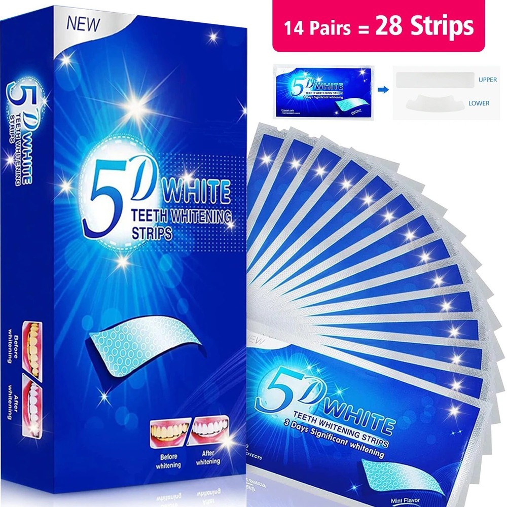28 Strips 14 Day Supply Teeth Whitening Strips Home Bleaching White Advanced