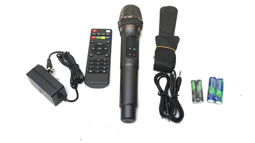 TECHPLAY PORTABLE KARAOKE SYSTEM WIRELESS MICROPHONE BLUETOOTH REMOTE CONTROL