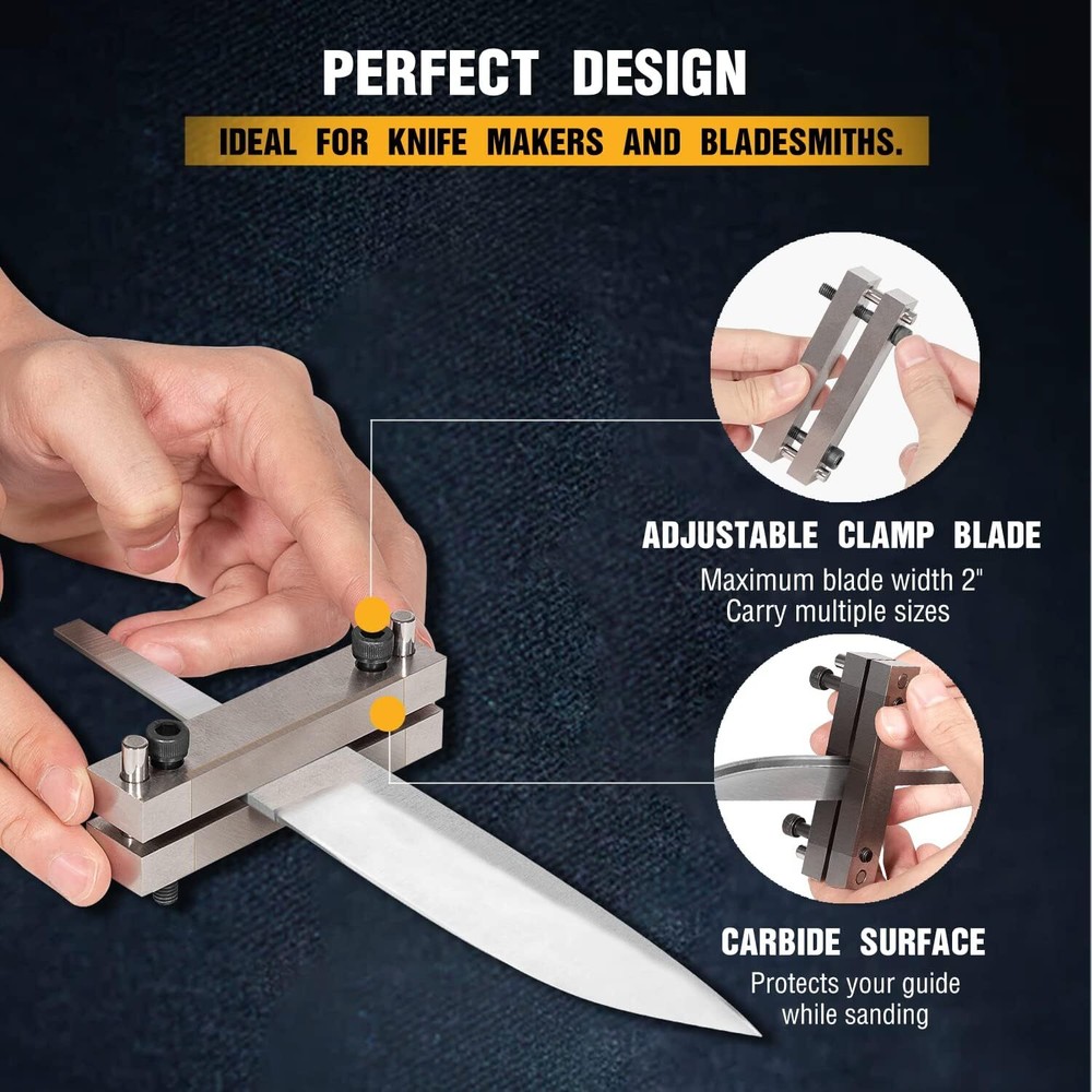 File Guide with Carbide Surface For Knife Making Silver