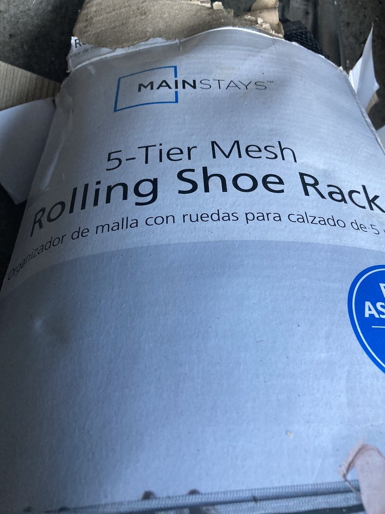 mainstay five tier shoe rack