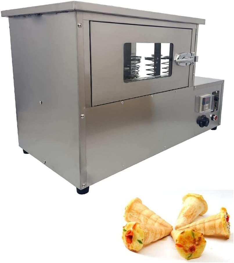 New 4 Head Pizza Cone Forming Machine 110V Cone Pizza Maker with Rotational Oven