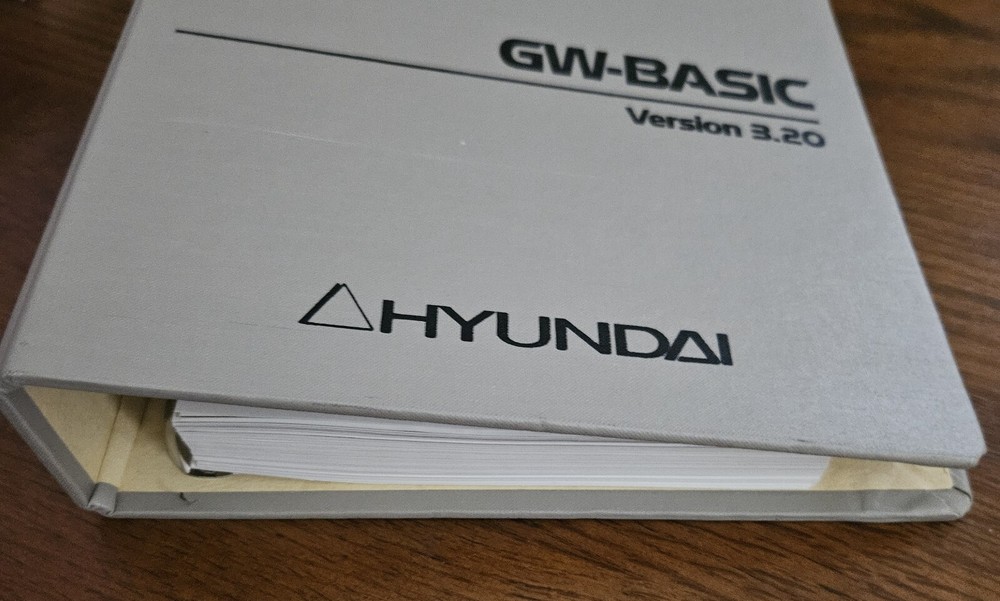 Hyundai Personal Computer Systems MS-DOS Version 3.2 Binder Book GW- Basic