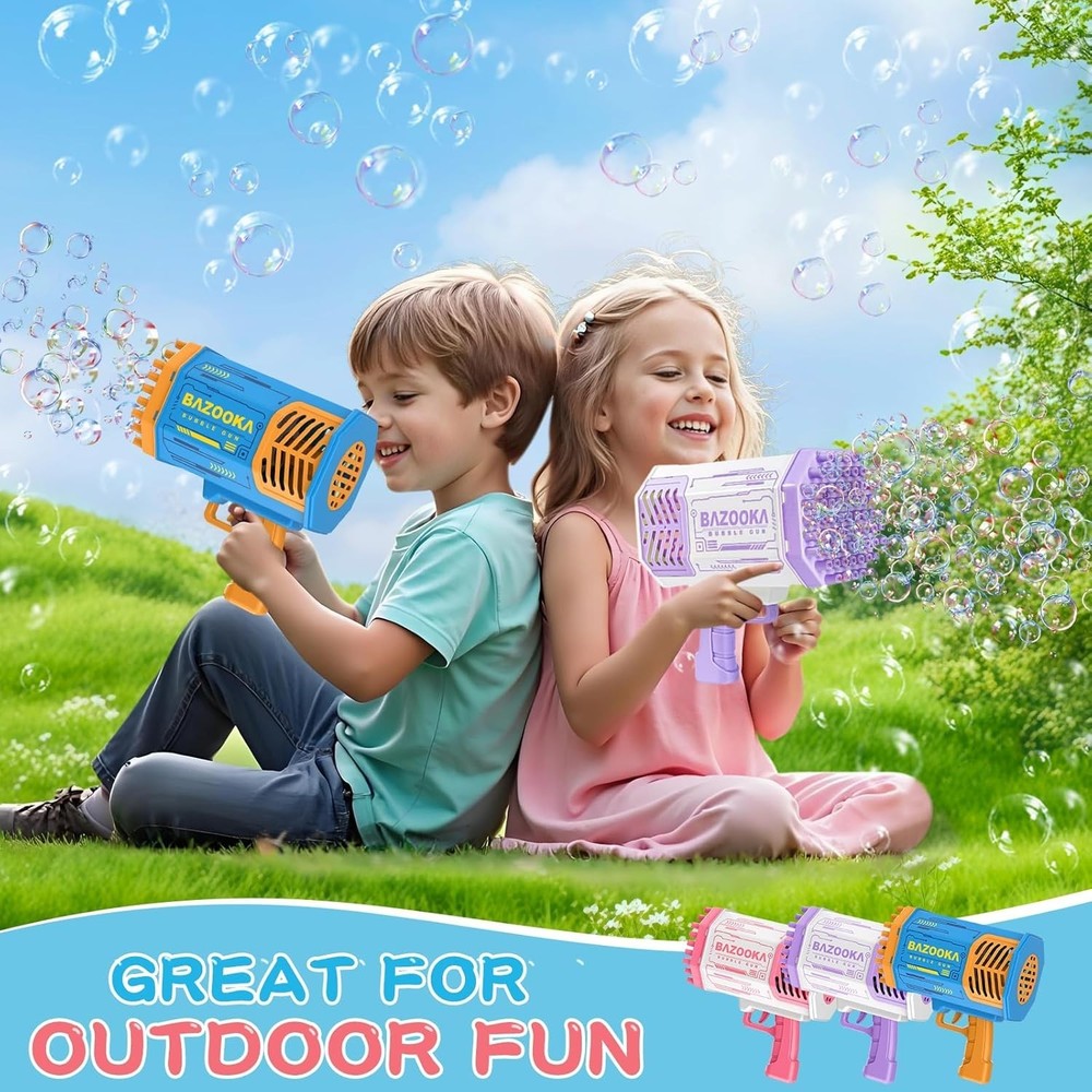 Bubble Gun with Colorful Light Effects