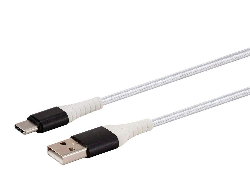 Monoprice USB 2.0 Type-C to Type-A Charge & Sync Cable - 3 Feet, White