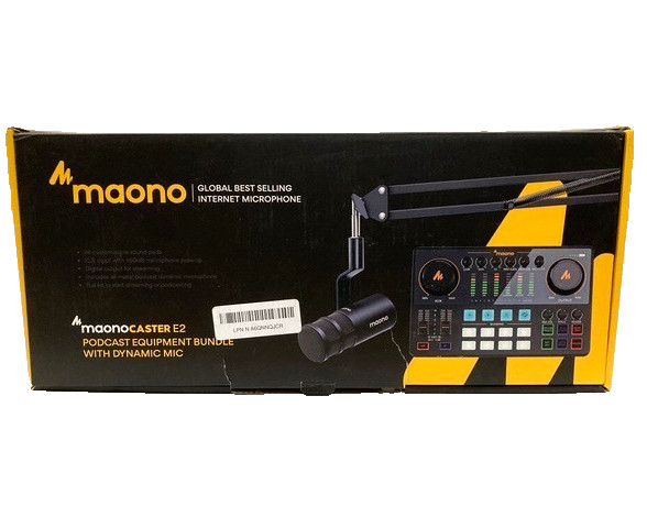 Maono Caster E2 Podcast Equipment Bundle with Dynamic Mic, Bluetooth, AME2C
