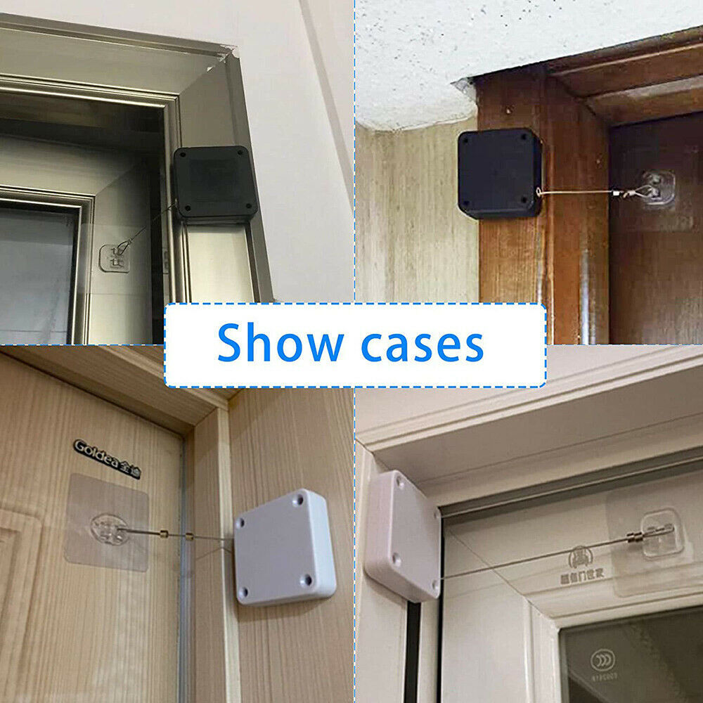 2Pcs Multifunctional Punch-Free With Drawstring Automatic Sensor Door Closer