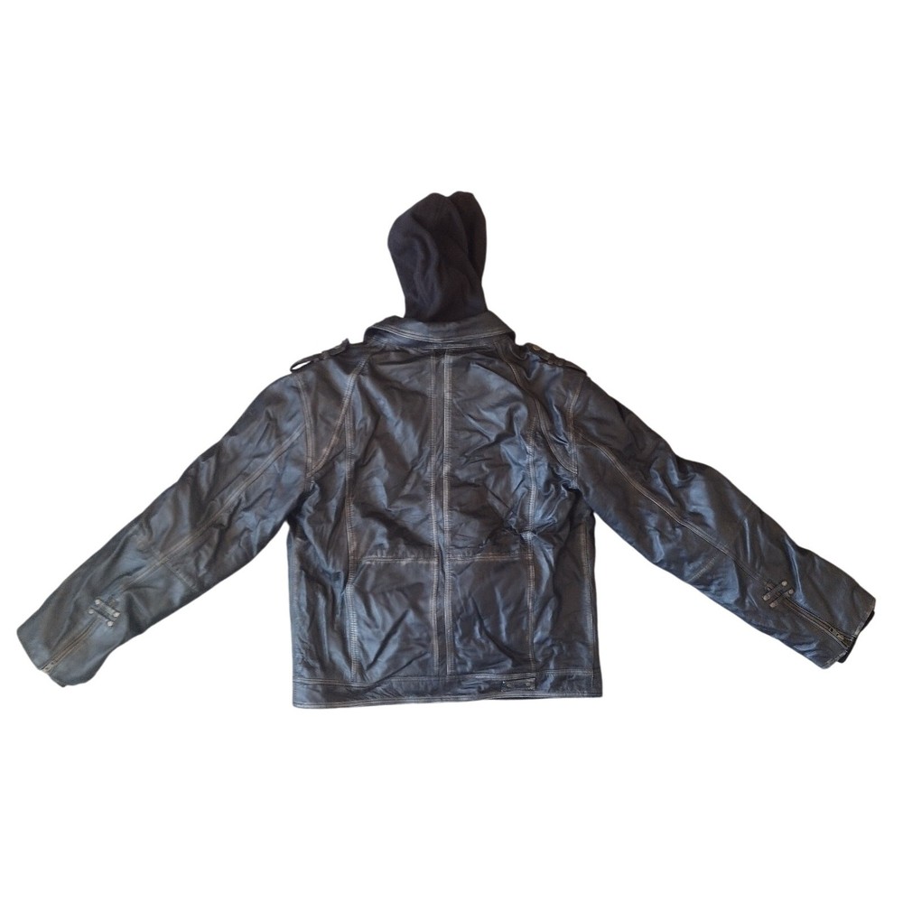 Custom Bilt Drago Leather Motorcycle Jacket - XL - Distressed Biker Armor
