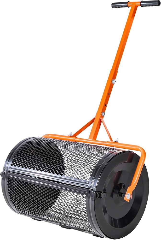 Durable Powder-Coated Peat Moss Roller with Adjustable T-Handle - 2.66 cu ft