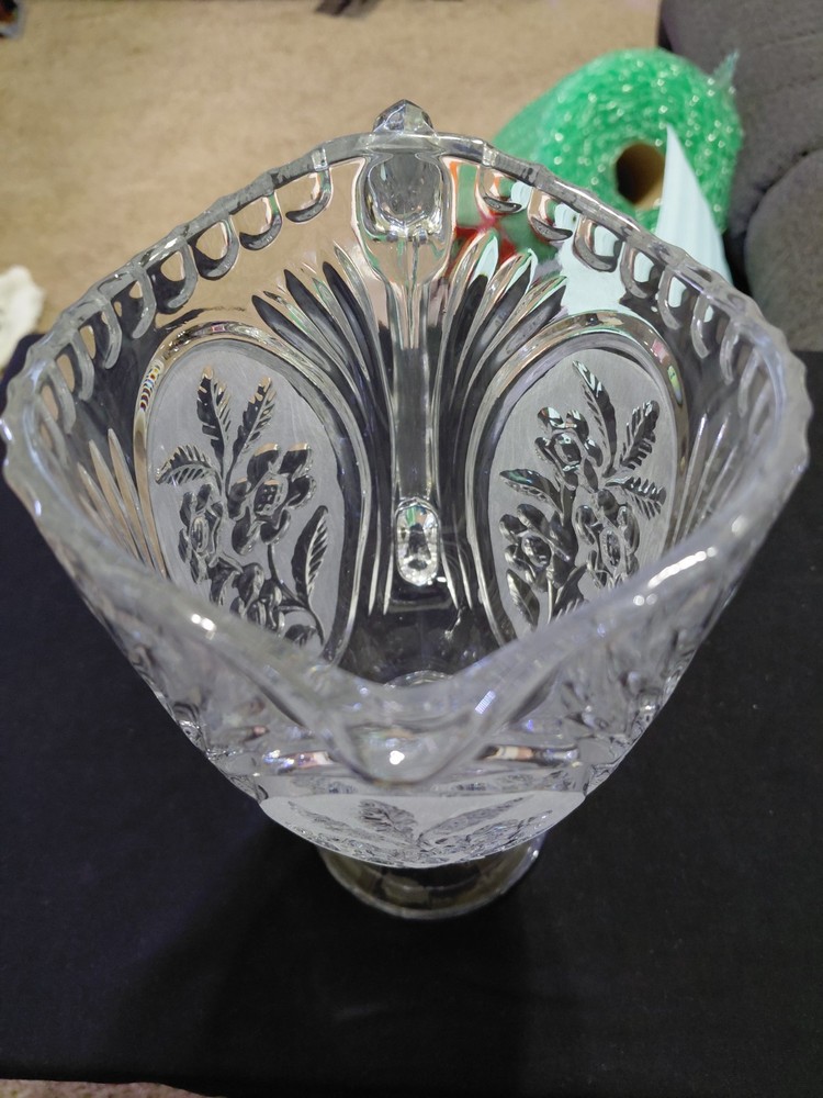 Kristal Zajecar 24% Lead Crystal Pitcher Flora Collection Pattern