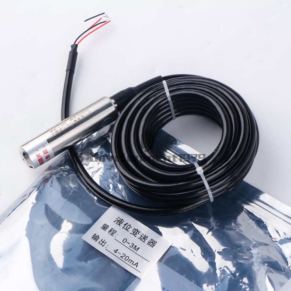 1PC Water Level Transmitter Liquid Level Transducer Sensor 1-10M Cable 4-20MA