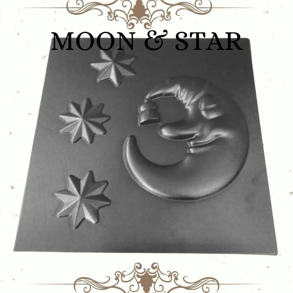Mold For 3D Panel MOON & STAR Molds Plaster Wall Art Decor ABS Plastic Form