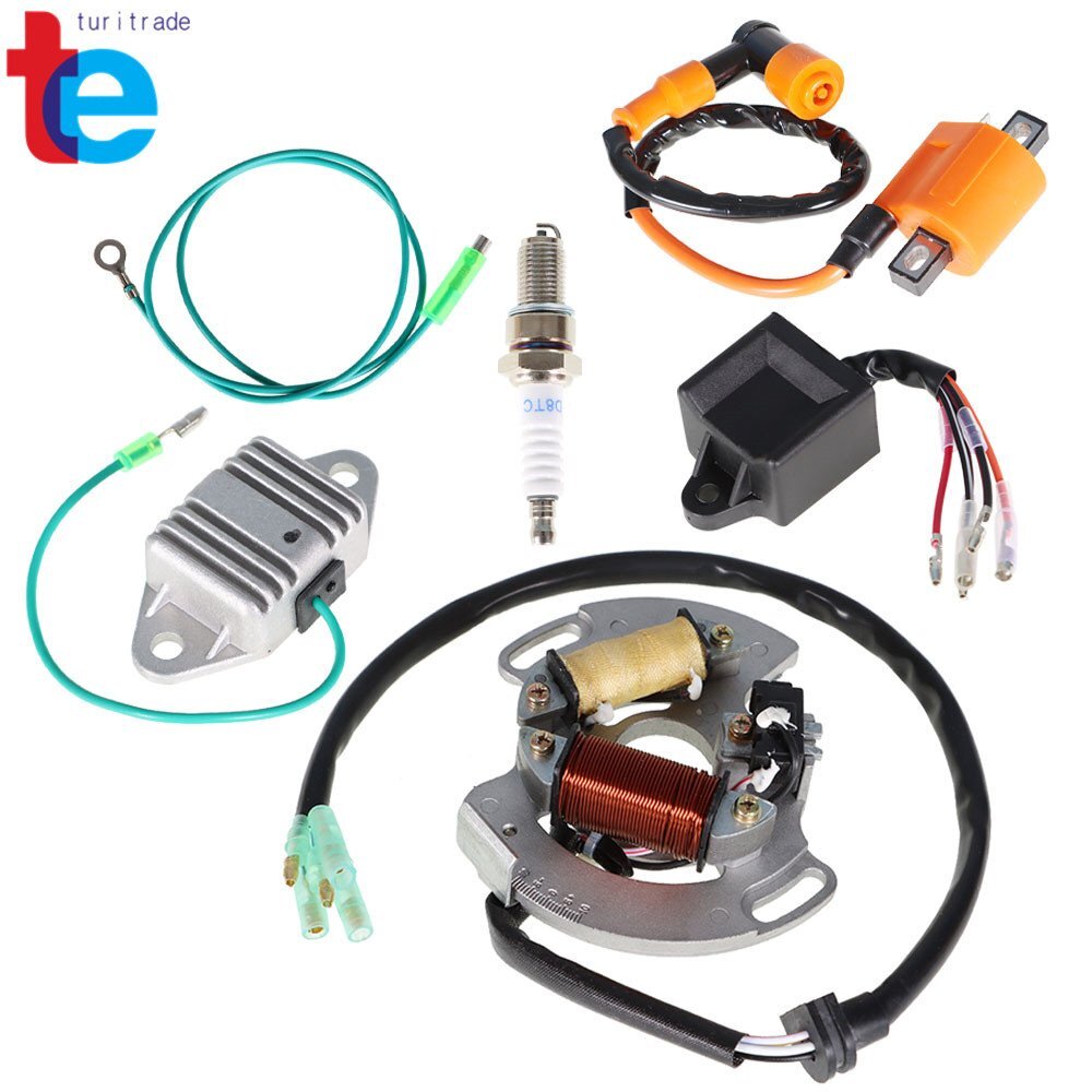 Ignition Coil Spark Plug CDI Regulator & Stator For Yamaha Blaster YFS200 97-01