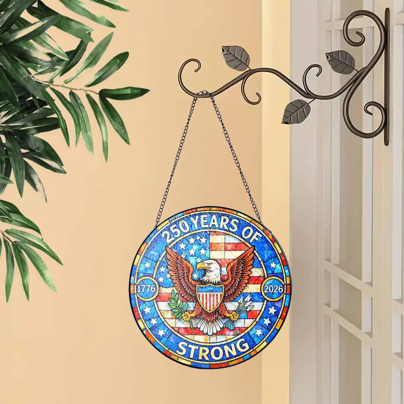 American Strong Stained Glass Suncatcher