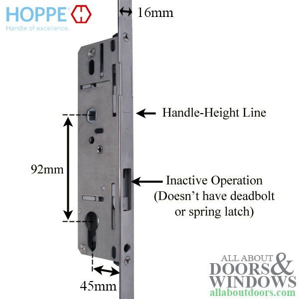 Hoppe Inactive Lower 45/92, 35.5" Handle