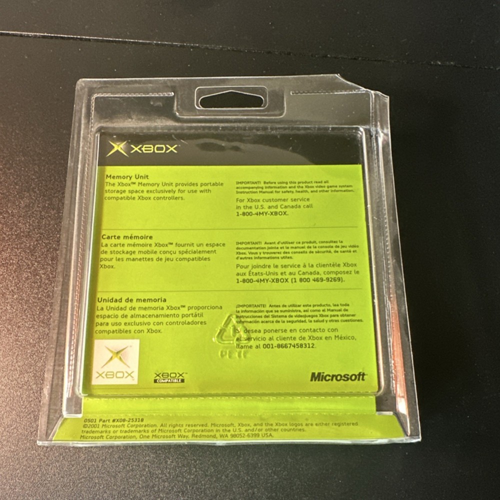 Microsoft Xbox Memory Unit Black X08-25318 For Xbox Console Controller