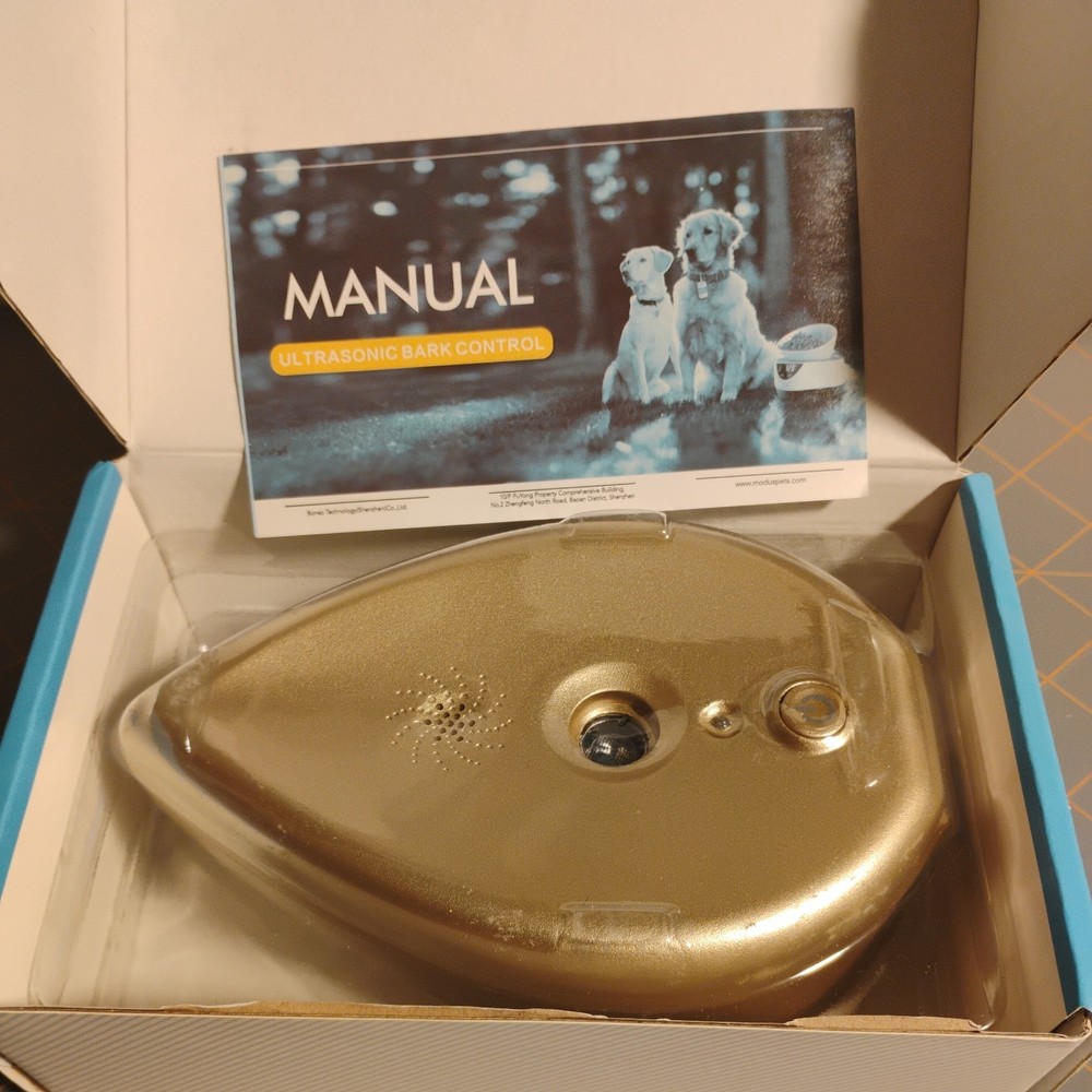 MODUS Automatic Ultrasonic Bark Control NIB Gold