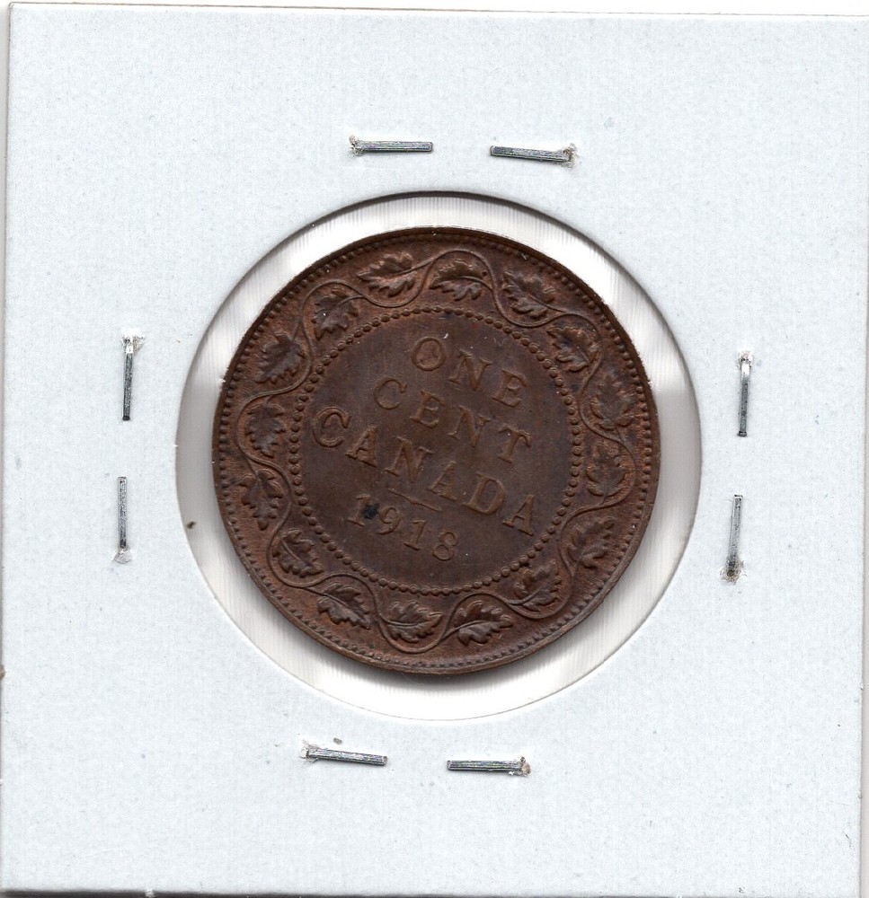 1918 Canada 1 Cent Coin - TR - MS